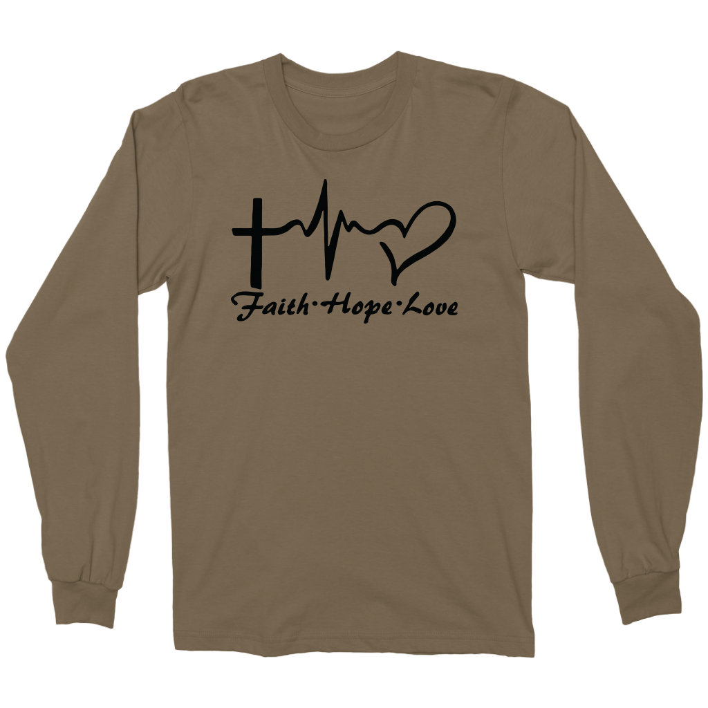 Faith, Hope, Love Military Longsleeve Shirt