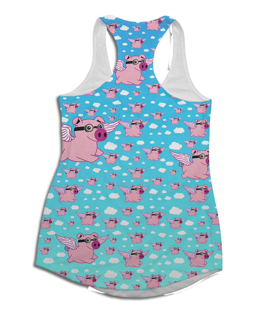 When Pigs Fly Racerback Tank Top